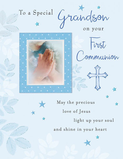 Picture of SPECIAL GRANDSON COMMUNION CARD